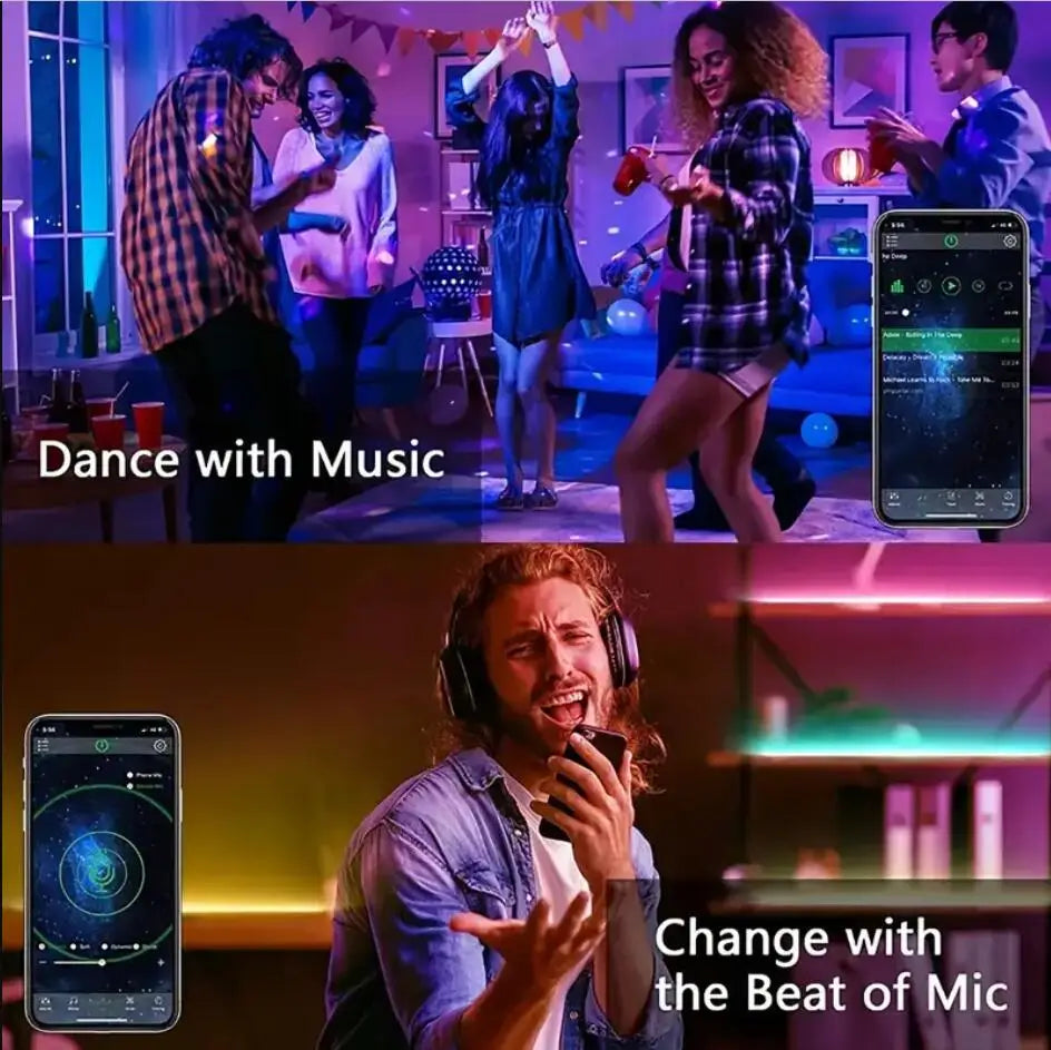 LED Lights Bluetooth 5050 SMD USB LED Strip Alexa APP Control WIFI RGB Adhesive Luces Led TV Backlight Lamps for Room Decoration