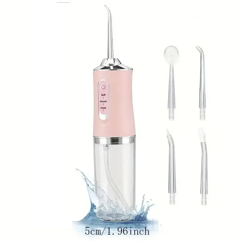Portable Smart Electric Oral Irrigator Water Flosser 4 Jets 3 Modes Rechargeable Dental Water Jet Irrigator Dental Teeth Cleaner